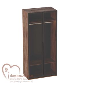 Шкаф двухстворчатый "Браун" со стеклянными дверями